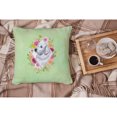 thumbnail image 4 of Carolines Treasures CK4320PW1414 Great Pyrenees Green Flowers Fabric Decorative Pillow  14Hx14W multicolor, 4 of 4