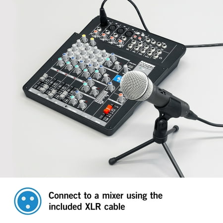 Samson Q2U Rugged Wired Dynamic Microphone - Gray - 6.56 ft - Mono - 50 Hz to 15 kHz - 32 Ohm -54 dB - Cardioid, Uni-directional - Handheld, Stand Mountable - XLR, Mini USB, Mini-phone