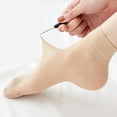 thumbnail image 3 of 10 Pairs Complexion Sheer Ankle Socks Womens Thin No Show Elastic Sock Short Dress Stockings See Through Casual Solid Knit Knee Socks, 3 of 5