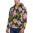thumbnail image 3 of Sikiie Colorful Roses Men's Hoodie, Essentials Hoodie, Sweatshirt, Pullover Hooded Sweatshirt for Men-3X-Large, 3 of 7