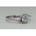 thumbnail image 3 of 14k White Gold Round Cut Styled Halo Diamond Engagemnt Ring (0.81 Ct,I Color,VS2 Clarity), 3 of 5