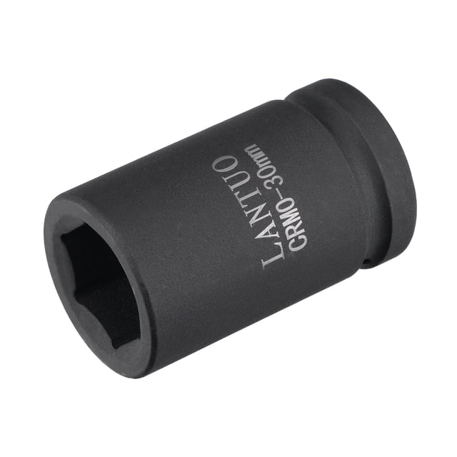 Zócalo de impacto de 6 puntos de 1 pulgada de conducción por 30 mm, longitud de 80 mm, tamaño métrico estándar