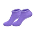 thumbnail image 2 of IDALL Ankle Socks No Show Socks Womens Women's Non Slip Yoga Socks Women's Indoor Floor Socks Fitness Exercise Thin Breathable Strap Socks Low Cut Socks Socks for Women Purple One Size, 2 of 3