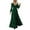 A-Green232, variant on Women Wrap V Neck Maxi Dress Long Puff Sleeve Tie Waist Soft Flowy Elegant Evening Dresses
