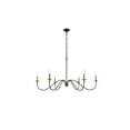 thumbnail image 1 of Living District LD5056D48BRB 48 in. Rohan Chandelier, Matte Black & Brass, 1 of 1