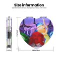 thumbnail image 3 of Pofeuu inside out 2 for Portable Pocket Makeup Mirror PU Cover Compact Travel Mirror with Normal and Magnifying Double Sided Glass-Heart Shape, 3 of 9