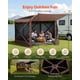 thumbnail image 3 of Carpa plegable VEVOR tipo cenador, 3,6 x 3,6 m, carpa de camping grande de 6 lados con techo desmontable y bolsa de transporte, refugio solar con mosquitera para 8-10 personas, color marrón., 3 of 9