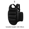 thumbnail image 5 of Widealiff Karate Chest Guard Sanda Women Men Kids Kickboxing Taekwondo Protector Vest Black S, 5 of 6