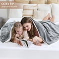 thumbnail image 3 of Towallmark Electric Blanket King Size 90" x 100", Soft Thickened Flannel to Sherpa Fast Heating Blanket with Dual Control 5 Heat Levels & 10 Hours Auto Off, Grey, 3 of 8