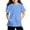 BE05-Blue, variant on Lumtrix Girls Boho Print Shirts Summer Casual Polka Dot Short Sleeve Crewneck Tops with Pocket for 2-14 Years Mint Green 100