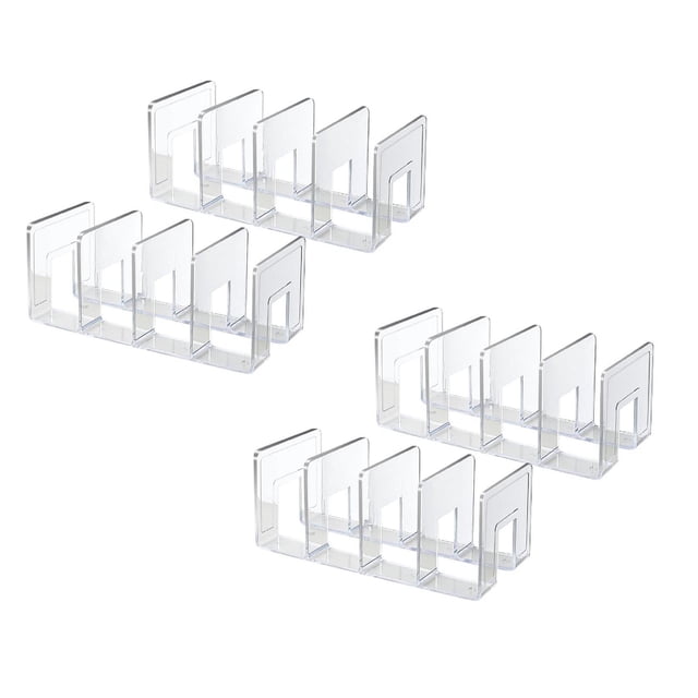 Spoon And Lid Rest 1pc Clear Closet Bag Storage Dividers Rack Detachable Cupboard Shelf Acrylic Dividers For Shelves Practical Book Dividers Suitable For Closet Bathroom Organizer Stora 2pc Clear