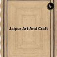 thumbnail image 2 of Jaipur Art And Craft Handmade Rectangle Scallop Black, Brown Reversible Jute Area Rug (8x10 Sq ft), 2 of 5