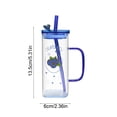 thumbnail image 3 of YingYouFu Glass Water Bottle with Straw Lid, 400ml Clear Beverage Cup with Fruit Pattern, Reusable Cold Drink Tumbler for Home Office Outdoor, 3 of 7