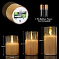 thumbnail image 2 of Velas sin llama Eywamage Gold Glass con mando a distancia, juego de 3, 2 of 7