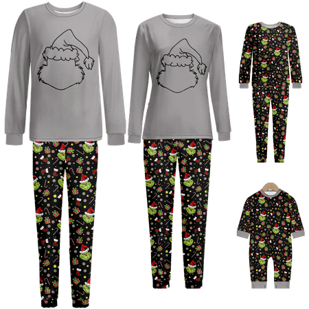 

Holiday Family Matching Christmas Pajamas Sets Christmas Print Baby-Kids-Adult-Pet Size 2 Pieces Top and Pants Bodysuits Clothes Pajamas Set