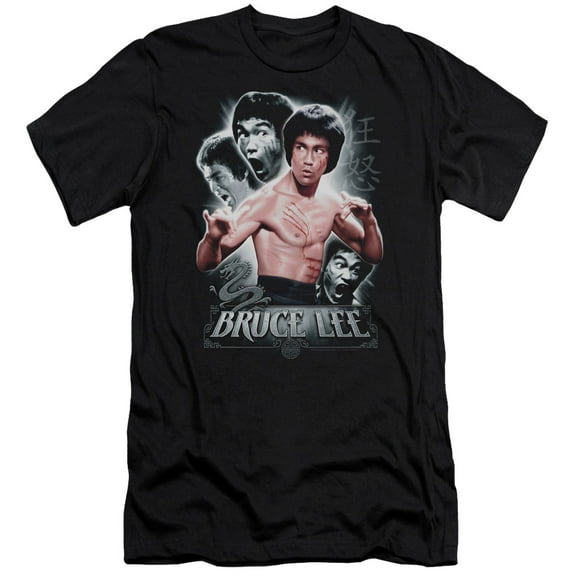 Bruce Lee Inner Fury S/S Adult 30/1 T-Shirt Black