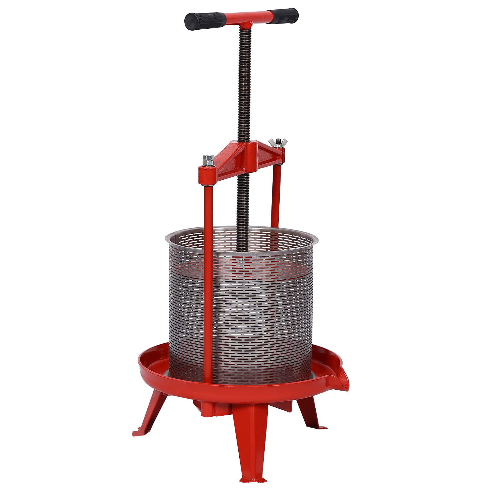 Fruit Manual Press Juices Press High Capacity 12 To 18 Pounds Juicer With Thick Stainless Steel t Basket , T-shaped Hand Shank For Orange, Grapes