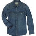 thumbnail image 1 of Ralph Lauren - Camisa de mezclilla occidental para hombre, color azul, pequeña, 1 of 1