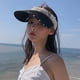 thumbnail image 3 of 56-58 cm circunferencia del sombrero protector solar de verano perla sombrero de copa vacío playa que cubre la cara sombrero de paja protector solar sombrero para el sol, 3 of 5