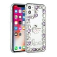 thumbnail image 3 of For Apple iPhone 11 (6.1") Bling Clear Crystal 3D Full Diamonds Luxury Sparkle Rhinestone Hybrid Protective Cover ,Xpm Phone Case [ Purple Love Bird ], 3 of 5