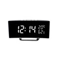 thumbnail image 2 of Despertador Vmvidoty con pantalla curva LED y espejo, reloj electrónico con espejo, temperatura y humedad medibles, tres niveles de brillo y ofertas de acceso anticipado., 2 of 6