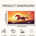 thumbnail image 2 of License Plate, Flaming Horse in Motion Decorative Front,Personalized Stainless Steel License Plate Cover For Men Women,12.2" X 6.2", 2 of 7