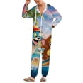thumbnail image 2 of Tom And Jerry Unisex Onesie Pajamas Zipper Jumpsuit Hooded One Piece Sleepwear for Family Mens Womens, 2 of 8