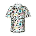 thumbnail image 2 of Xecao Dinosaur print Hawaiian shirt - a stylish short-sleeve button-down for men, perfect for casual beach and tropical outings., 2 of 9