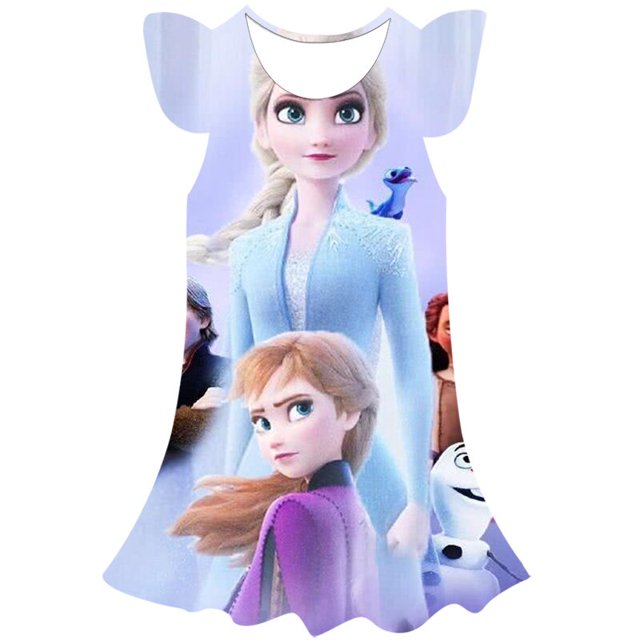 Vestido de cumpleaños de Frozen para niñas de 1 a 10 años, ropa elegante para niños, vestido de fiesta de bautizo, vestidos de Elsa y Anna, faldas de una pieza 10T Gao Jinjia LED
