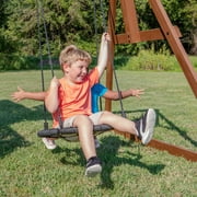 Backyard Discovery Skyfort II Cedar Wood Swing Set, Spiral Tube Slide, Clubhouse