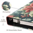 thumbnail image 3 of FORMRS 3 Ring Photo Album 4"x6" Self Adhesive Large Capacity PU Leather Cover, Retro Christmas Poinsettia, 3 of 8