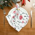 thumbnail image 5 of JSTEL Carnation Flowers Cloth Napkins Set of 4, 20x20 Inch Washable and Reusable Napkin for Decoupage Dinner Party Everyday Use, 5 of 6