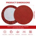 thumbnail image 7 of Fitted Round Tablecloth 45"-56", Waterproof Wipe Clean PVC Table Cover with Flannel Backing, Elastic Edge for Indoor Outdoor Dining, Black Red, 7 of 7