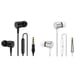 thumbnail image 2 of Teléfono de aleación de zinc Auriculares internos de 3,5 mm Auriculares estéreo con graves manos libres Llamada con cable Auriculares con micrófono incorporado Yuarrent DZ5615-01B, 2 of 2