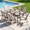 Beige, variant on Arlopu 7pcs Outdoor Patio Dining Set with Tempered Glass Table & 6 Textilene Chairs for 6-Person, Black