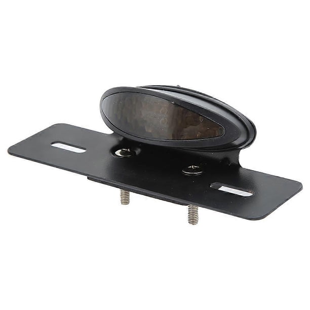 Universal 12V Motorcycle Brake Tail Light LED Rear Lamp Modified AccessoryBlack Bracket/ Smoky Light Lens/ Red Light