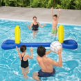 thumbnail image 1 of Inflatable Water Volleyball Net Set (244x64cm) with Volleyball - Portable, Durable Beach/Pool Toy for Family Fun, All-Ages Water Activity, Easy Setup & Storage for Swimming Pool/Beach Outings, 1 of 6
