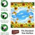 thumbnail image 2 of Flying Butterflies and Sunflowers Mailbox Covers Magnetic Standard Size,Spring Summer Floral Magnetic Mailbox Covers Mailbox Wraps Post Letter Box Cover for Holiday Outside Yard Decor 18"x21", 2 of 6