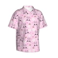 thumbnail image 3 of Xecao Rabbit Face print Hawaiian shirt - a stylish short-sleeve button-down for men, perfect for casual beach and tropical outings., 3 of 9