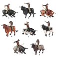 thumbnail image 3 of Simulation Spanish Bullfight Set Model Wild North-African Bull Wild-Animal Train Knight Decoration Bullfighter Bull Toys New Arrival, 3 of 5