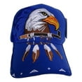 thumbnail image 4 of Native Pride American Eagle Pipe Shadow Blue Embroidered Cap Hat (RAM), 4 of 5
