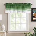 thumbnail image 2 of Ombre Waves Rod Pocket Curtain Valance, Abstract Art Gradient Sage Green Modern Farmhouse Window Valance for Living Room, Bedroom, Kitchen 42"W x 18"L, 2 of 9