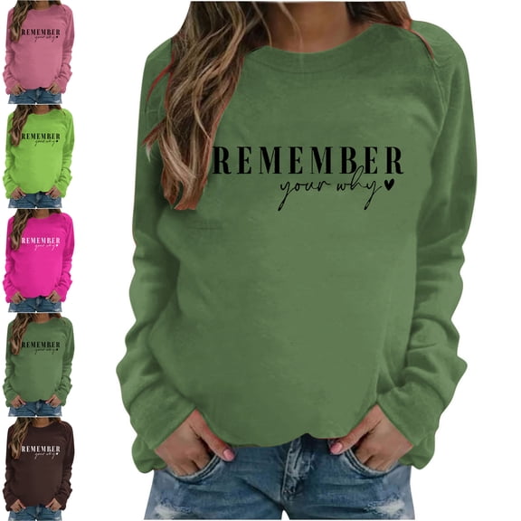Danhjin Women's Print Sweatshirts Loose Fashion Pullover Tops Fall Winter Long Sleeve Crew Neck Graphic Casual Comfy Soft Shirts