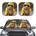 thumbnail image 2 of Saiise Heavy Metal Style Guinea Pig for Foldable Car Sun Shades (2-Pack) Offer Sun Protection with an Easy-fold Design for Convenient Windshield Shading-Large, 2 of 6