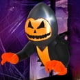 thumbnail image 3 of Patiojoy Inflatable Pumpkin Ghost Broke Out from Window Blow Up Decorations with Built-in LED Lights 3 Suction Cups, 3 of 10