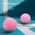 thumbnail image 3 of Paquete de 6 Pelotas de tenis rosas PENGJJMXG Pelotas de entrenamiento elásticas resistentes al desgaste 66 MM para principiantes para Mujeres, 3 of 5