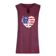 thumbnail image 4 of Birdeem Women Oversize Summer Women Printed V-Neck Tank Sleeveless Tee Plus Tops, 4 of 7