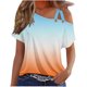 thumbnail image 1 of Tops de Ajuste Suelto para las Mujeres Moda Impresa Doble Suspensión Manga Corta Top Suelto, Blusa Casual Ligera, 1 of 5