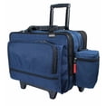 thumbnail image 1 of Hopkins Medical Products Rolling Med Bag with EZ-View: Waterproof, Laptop Section & Lockable File Pocket - Ultimate Mobility for Healthcare Pros, 39.5 In. Handle, 16 In. x 3 In. x 12 In., Blue, 1 of 4