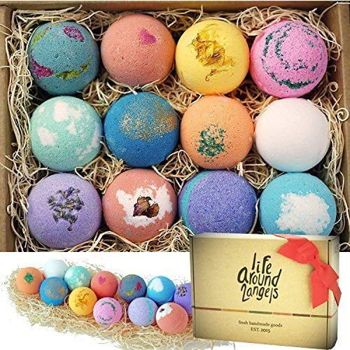 Kids Bath Bombs Gift Set 6PCS Handmade Natural Bath Bombs Fizzy Spa Kit with Organic Shea Perfect for Bubble and Spa Bath,Best Gift Choice For Woman Birthday & Valentines Day 
